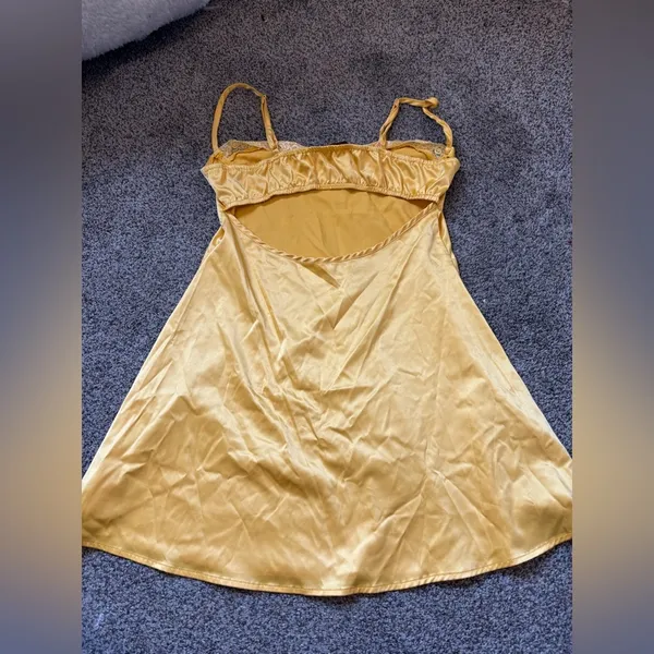 Europa Yellow Slip Dress - Image 3