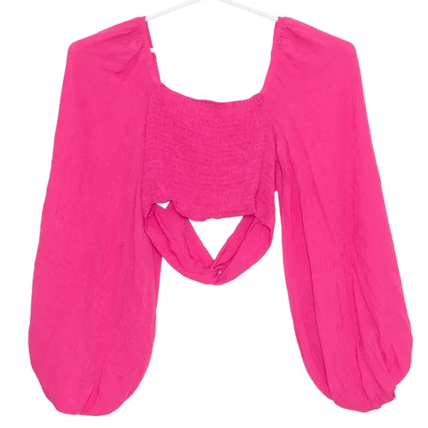 Princess Polly Crop Top Y2K Fairy Cottage Boho Renaissance Coquette Bold Pink 10 - Image 4
