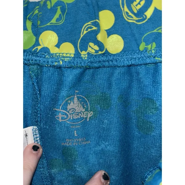 Disney Disneyland Resort Blue Mickey Mouse All Over Print Pull On Shorts Large - Image 7