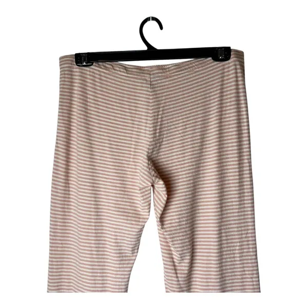 Ann Taylor Pajama Pants Women Small Pink Ivory Striped‎ Preppy Lounge Sleepwear - Image 3