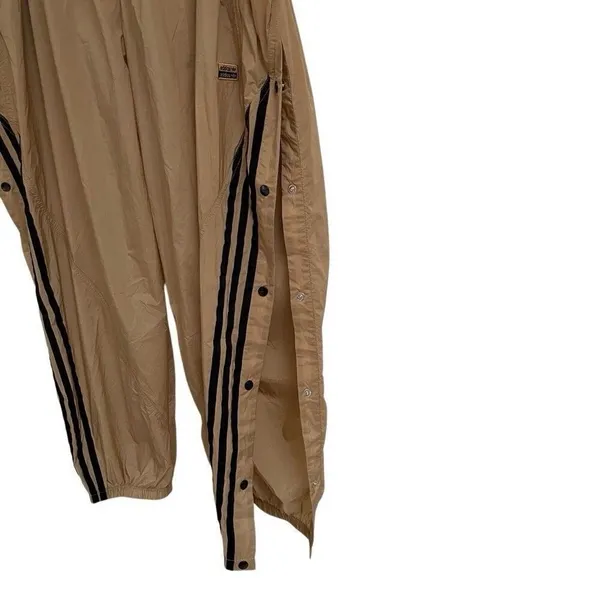 Adidas Originals Track Pants Womens 3X Athletic‎ Nylon Snap Leg Joggers Tan NEW - Image 7
