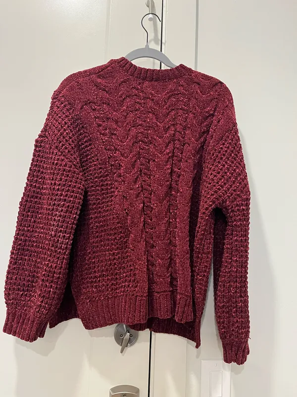 Altar’s State Oversized Wine Sweater - Image 2