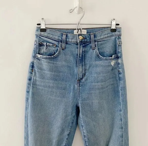 Favorite Daughter The Valentina Super High Rise Cigarette Ankle Jeans in Malibu - Image 9