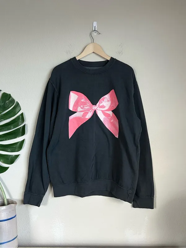 Urban Outfitters Overdyed Bow Pullover Sweatshirt - Image 2