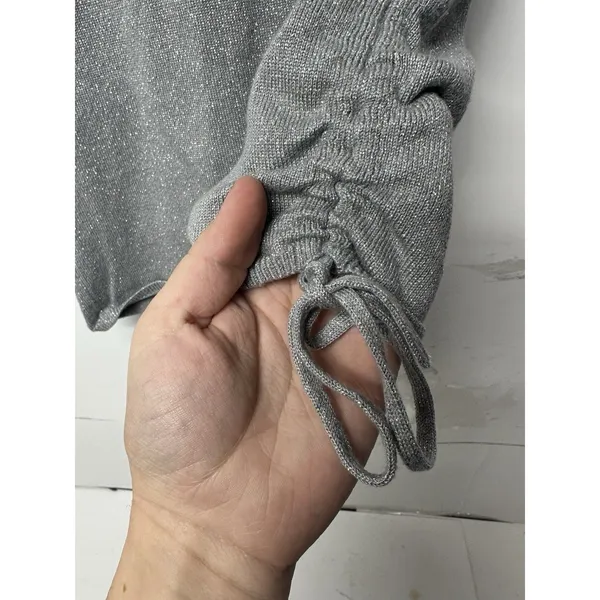Abercrombie & Fitch Women’s XS Light Gray Long Sleeve Bodycon Sweater Dress - Image 6