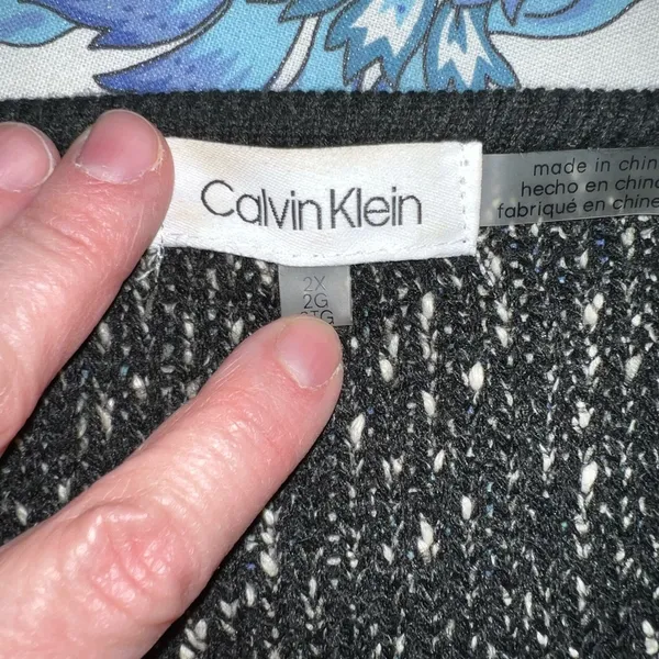 Pretty Calvin Klein Marled Knit Sweater Coat! - Image 3