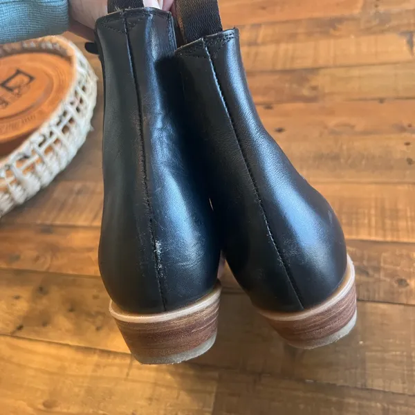 VAQUERO Western Calf Boots‎ Black Size 10.5 - Image 2