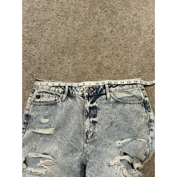 KanCan Stone Wash High Rise‎ Distressed Raw Hem Denim Jeans Size 11/29 - Image 6