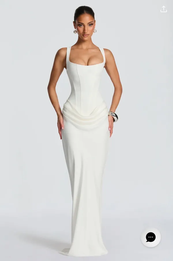 Babyboo Cornelia White Maxi Dress - Image 3