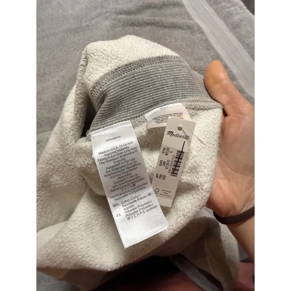 NWT Madewell × Benjamin Talley Smith Armory Classic Sweatshirt‎ Grey Size Small - Image 8