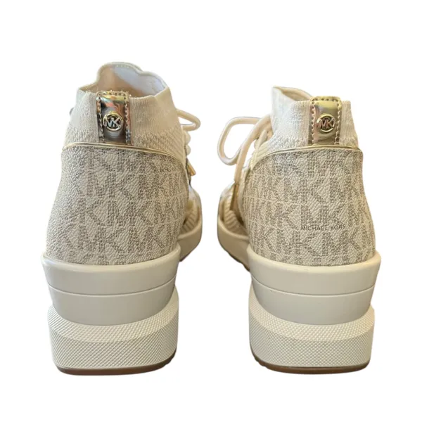 Michael Kors White Markie Wedge Heel Bootie Sneakers Size 9 - Image 5