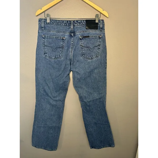 Harley Davidson Jeans Women 10 Blue Straight Leg Embroidered Logo Denim - Image 8