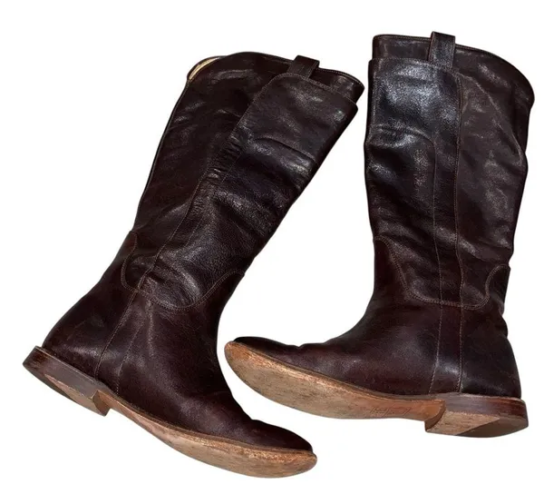 Frye Brown Leather Women’s Paige Tall Boots size 8.5 - Image 5