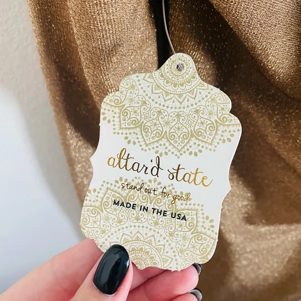 Altar’d State Gold Glitter Dress NEW - Image 5