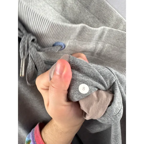 Women’s LuluLemon Size 8 Gray Wide Leg Lounge Pants - Image 5