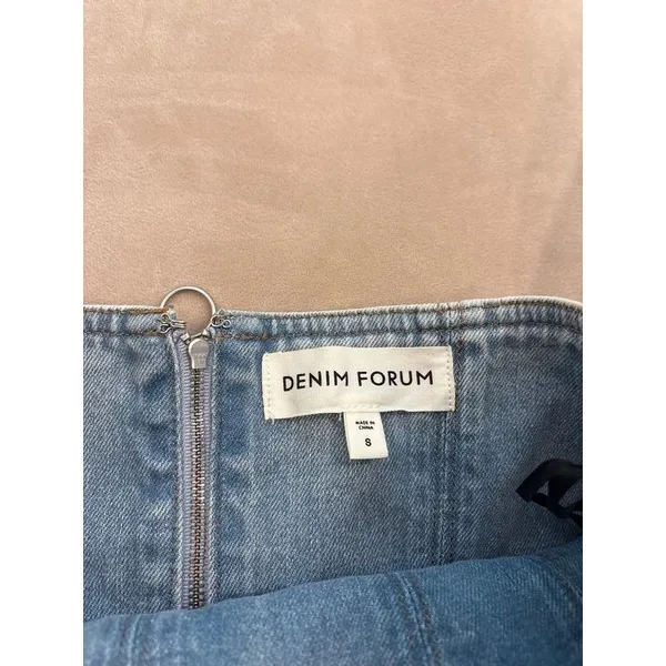 Denim forum zip up denim corset - Image 2