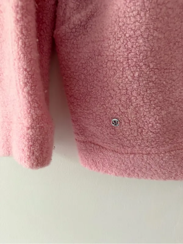 Lululemon So Sherpa Hooded Jacket in Heathered Pink Haze Size 2 Full Zip - Image 12