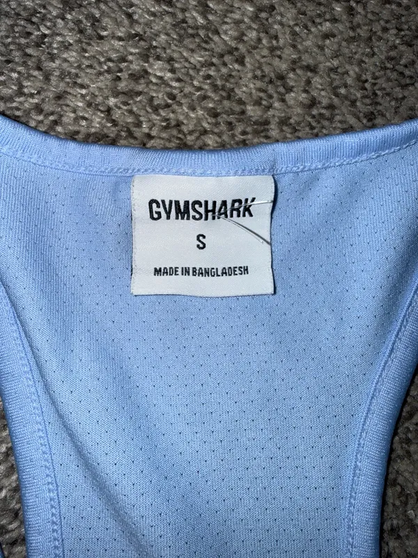 Gymshark Training Tank Top in Worn Blue - Image 4