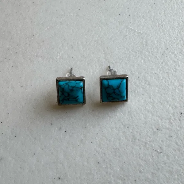 Turquoise Studs Blue - Image 2