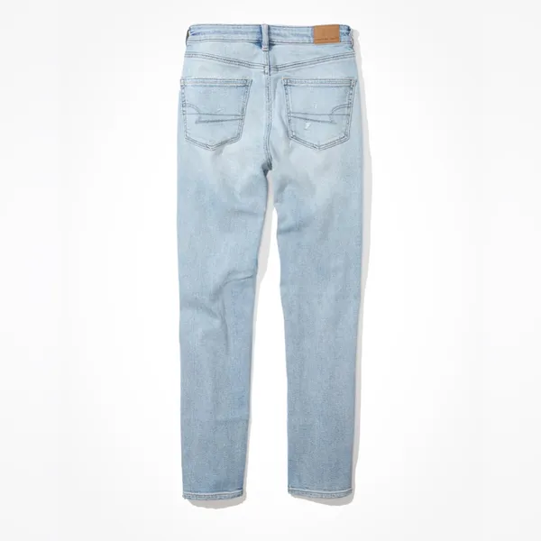 American Eagle Stretch Ripped High Rise Mom Jean in Emotional Blue Size 12 - Image 4