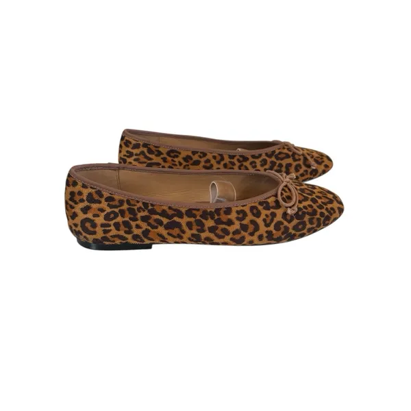 C.Paravano Almond-Toe‎ Ballet Microsuede Flats (Liora) Leopard Size 40 US 9.5 - Image 6