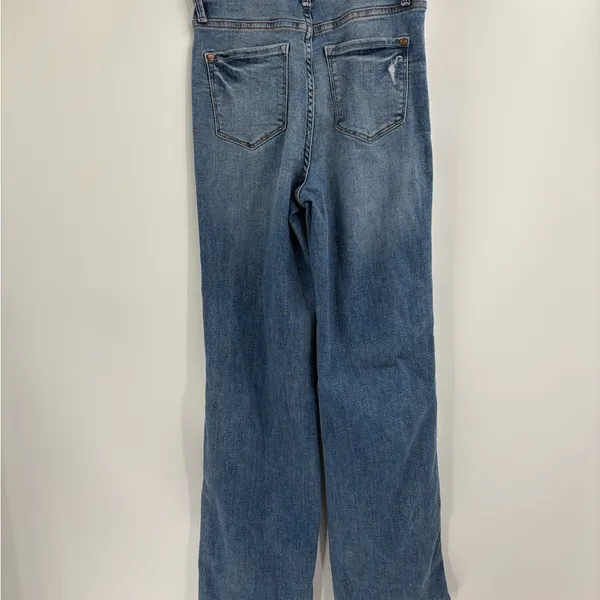 Judy blue straight leg blue jeans tummy control knee distress ripped size 25 - Image 6