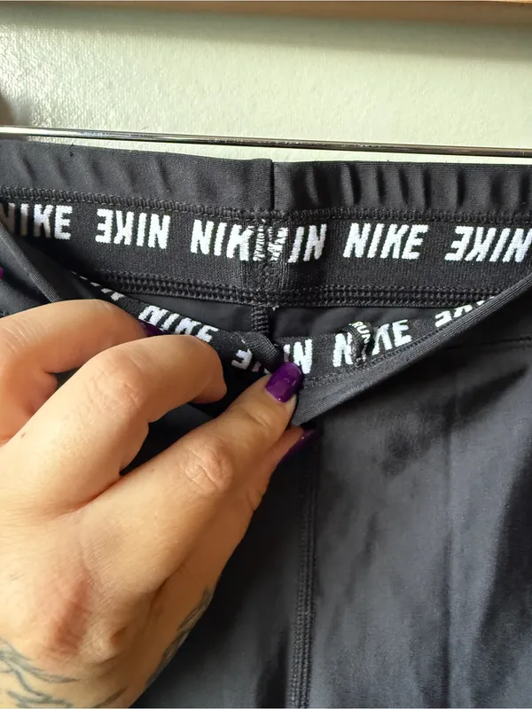 Nike Women’s Black Dri-FIT Running Athletic Leggings Medium - Image 3