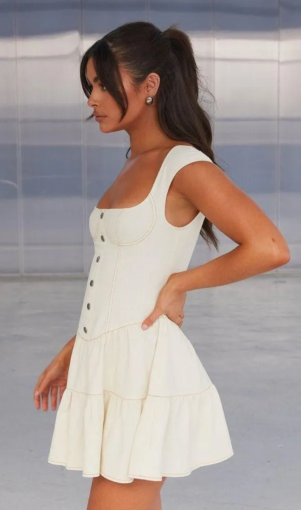 Isabella Denim Bustier Dress - Image 2