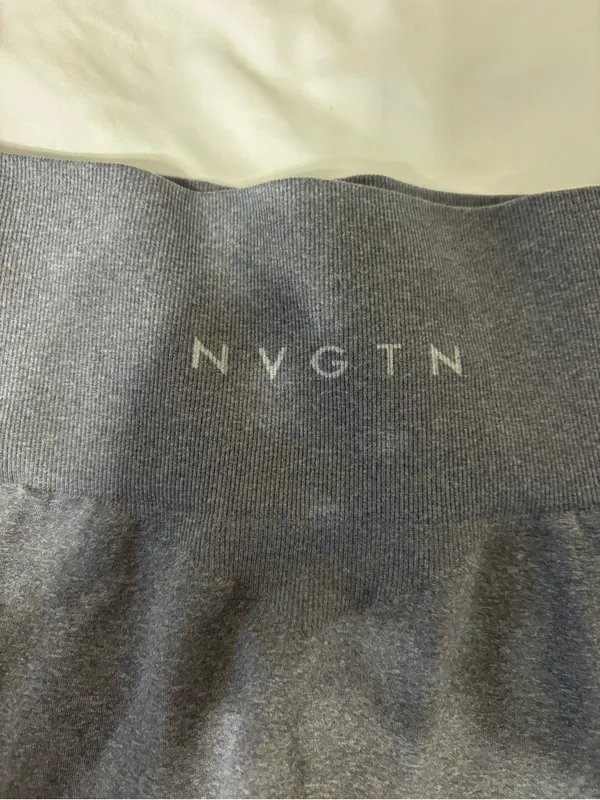 NVGTN Gray Seamless High Waist Biker Shorts Size Large Gym Workout - Image 6