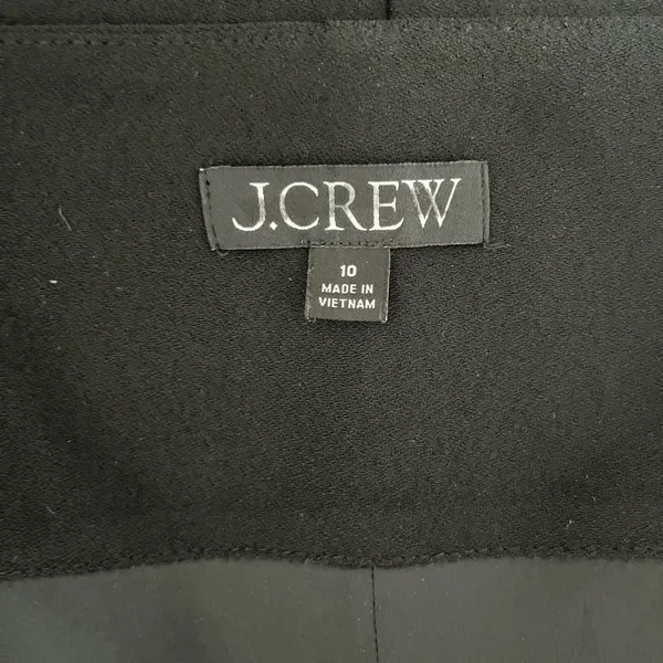 J. Crew Black Scoop Neck Button Down Vest‎ Double Pocket Size Large - Image 3
