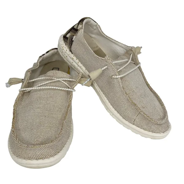 Hey Dude Shoes Wendy Brown Aztec 9 Canvas Slip On - Image 11