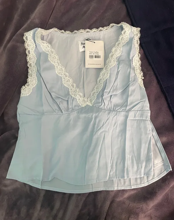 Princess Polly Tinkerie Top Blue - Image 2