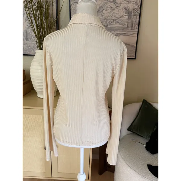 REFORMATION Esmeray Knit Top Size Small Flare Sleeve‎ - Image 3
