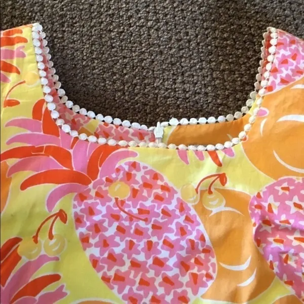 Vintage Lilly Pulitzer Sunrise Pina Colada Shift Dress Pineapple Print Size 2 - Image 4