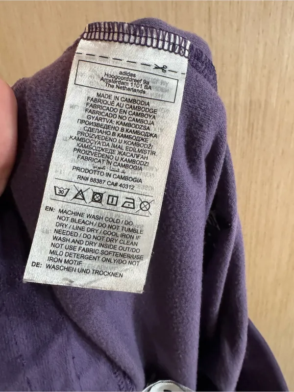 Women adidas Purple Velour Flared Sweats Size Small - Image 6