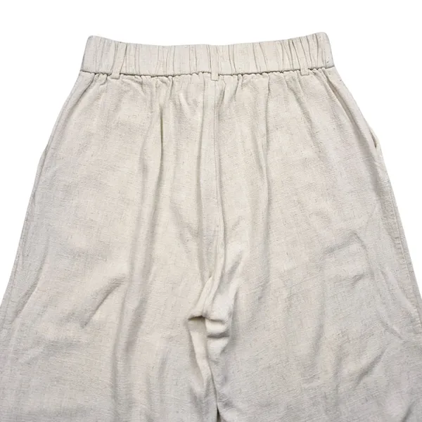 Blenca Viscose Linen Blend Wide Leg Pants Womens Medium Beige - Image 4