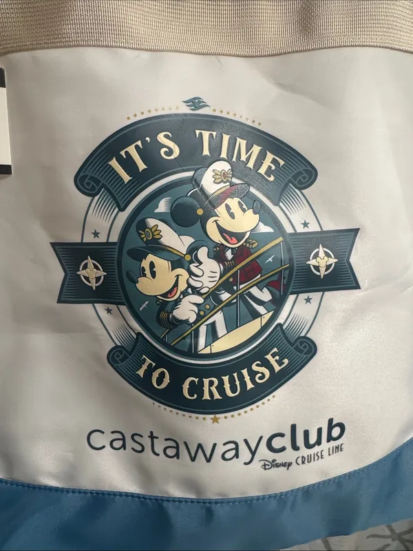 Castaway Club Disney Cruise Line White & Blue Tote Bag - Image 2