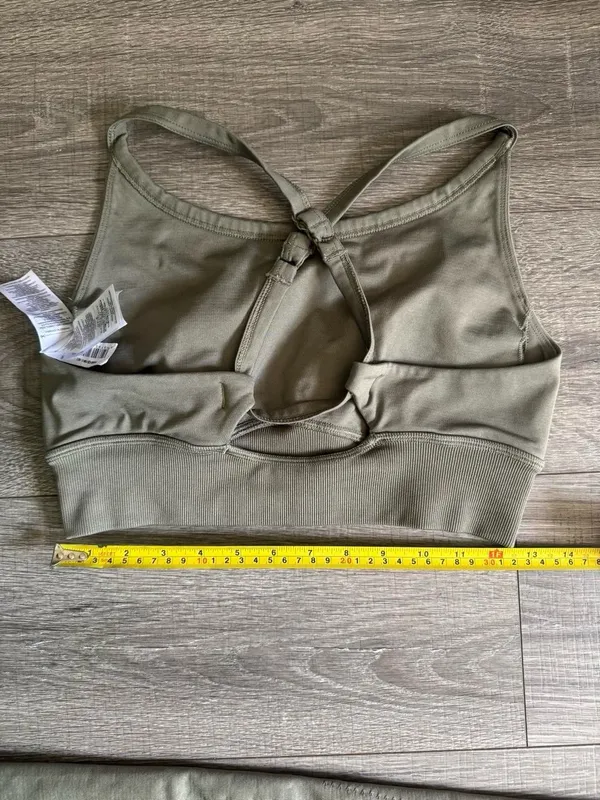 Gymshark Olive Seamless Cross-Back Sports Bra and High-Waist Leggings - Image 6