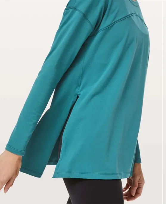 Lululemon Teal Blue Hit Unwind Long Sleeve Top - Image 2