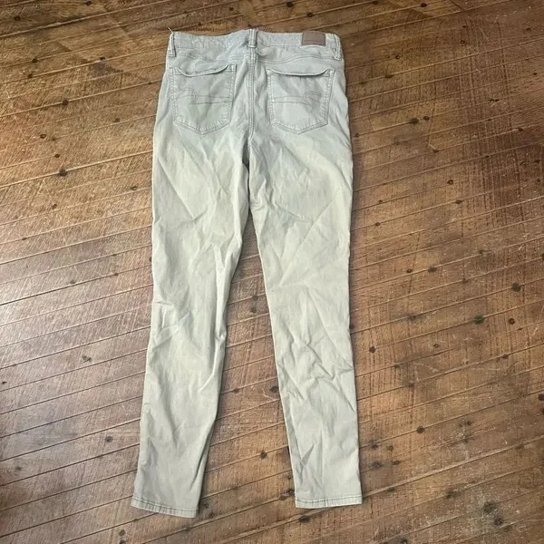 American Eagle tan high rise stretchy normcore 8 jeggings - Image 4