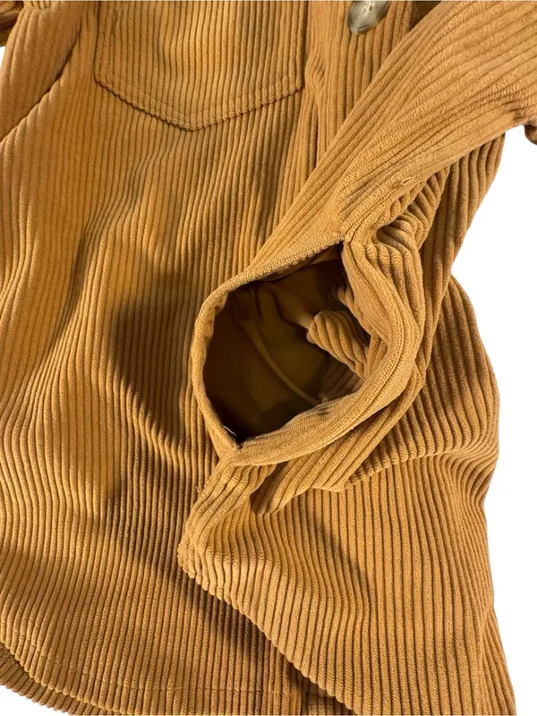 Berkley Jensen Women M Mustard Corduroy Shacket Overshirt Button Up Fall - Image 12