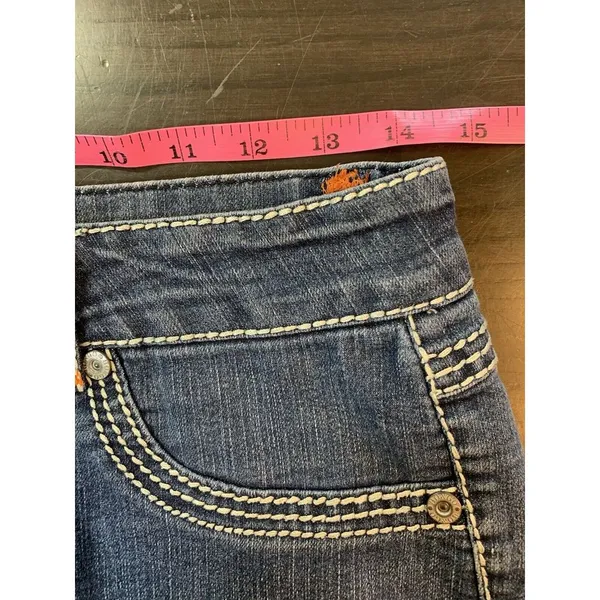 Bongo Jeans Size 7 Women's Boot Cut‎ Embroidered Blue Denim Y2K Festival Western - Image 7