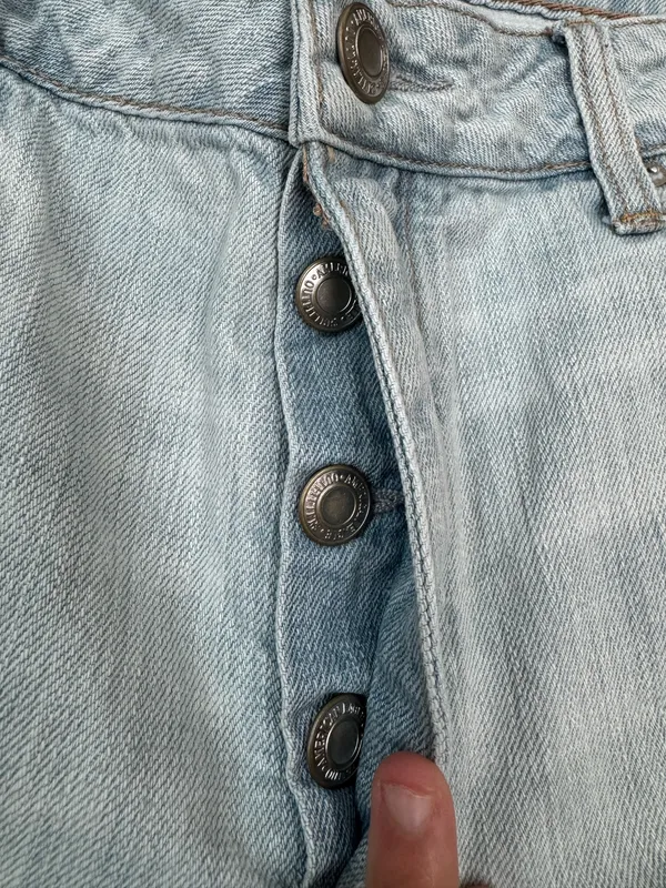 American Eagle Button Fly Patchwork Tomgirl Jeans Size 14 - Image 3