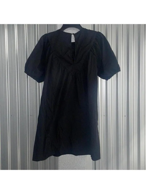 Strut & Bolt Black Babydoll Wednesday Adams Dress Capsule Wardrobe Whimsy Goth - Image 6
