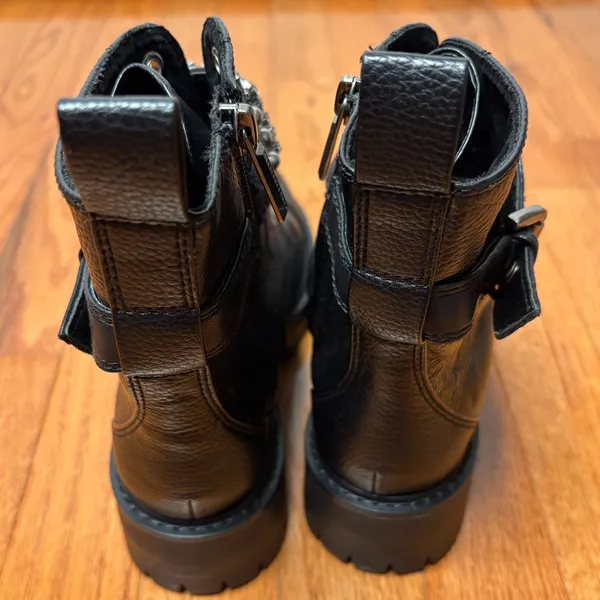 Karl Lagerfeld‎ Black Studded Boots Size 6 NWOT - Image 3