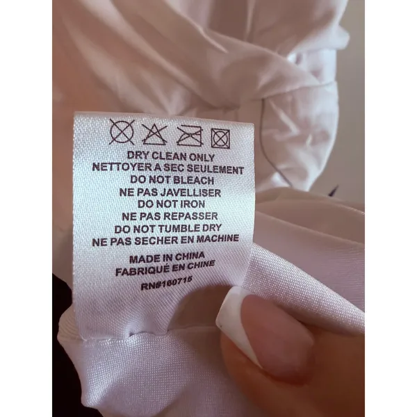 Retrofête Dress Women XXL White‎ Kai Dress Mini Ruched V-Neck Jersey NWT - Image 10
