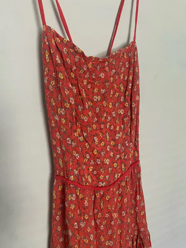 Urban Outfitters Red Floral Tiered Maxi Dress - Image 2