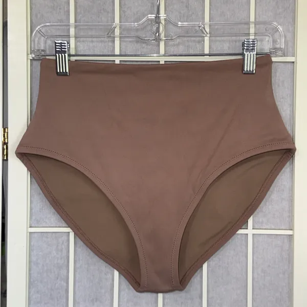 Skims Swim Beige Tan Minimalist High Waist Nude Slimming Bikini Bottoms Sz Small - Image 14