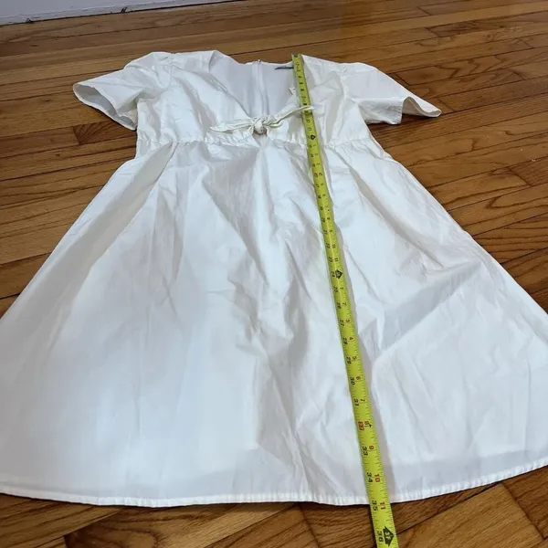 Madewell NWT Tie-Front Mini Dress‎ in White Size 0 - Image 8