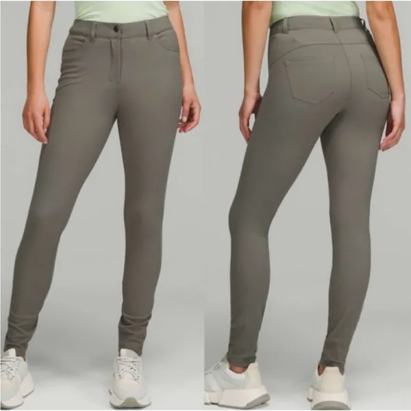 Lululemon City Sleek Slim-Fit 5 Pocket HR Pant Size‎ 32 Grey Sage - Image 2